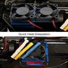VXL-3s ESC Cooling Fan and Motor Cooling Dual Fan Set Fit for 1/10 Traxxas Slash 44 VXL Rustler 4X4 Stampede 4X4 Hoss 44 Velineon VXL-3s, Blue view 2