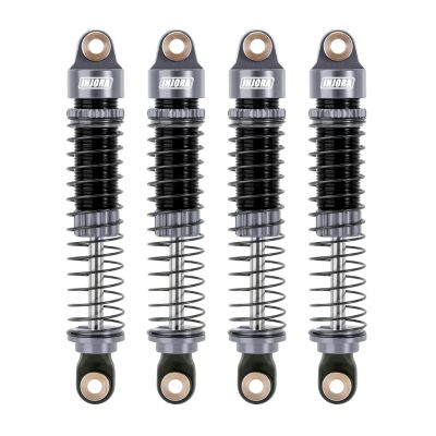INJORA 59MM Shocks Long Threaded Shock Absorber Oil Damper for TRX4M TRX4MT 1/18 RC Crawler Upgrade (Grey)