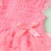 ACSUSS Baby Girls Cake Smash Party Outfit Sleeveless Frilly Skirted Romper Tulle Tutu Dress with Headband Hot Pink 0-3 Months view 4