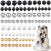 108 Pcs Balls Cake Topper DIY Cupcake Insert Foam Balloons for Cake Baking Wedding Anniversary Birthday Decoration(Black, Silver, White, Gold,Multi Sizes) view 1