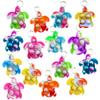 colorbopop Bulk Mini pop Bubble Keychain Fidget Present,Turtle Party Favors,Classroom Students Boys Girls Birthday Small Gifts view 1