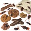 Cooplay 24pcs Fake Dog Poop Realistic Turd Cockroach Fly Flies Maggot Halloween Novelty Floating Poo for April Fools' Day Christmas Prank Tricky Toys Props with Drawstring Bags view 1