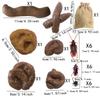 Cooplay 24pcs Fake Dog Poop Realistic Turd Cockroach Fly Flies Maggot Halloween Novelty Floating Poo for April Fools' Day Christmas Prank Tricky Toys Props with Drawstring Bags view 2