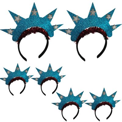 LUOZZY 6Pcs 4th of July Headband Crown Statue of Liberty Headband Patriotic Hairband Photo Props Independence Day Halloween Party Cosplay Party Supplies