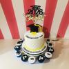 1Pc Class of 2026 Cake Topper Glitter Congrats Grad Cap 2026 Graduation Cake Pick Decorations for 2026 Graduation Theme High School Boys Girls Graduate Party Cake Decorations Supplies Black Gold view 4