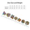 LUCKY-M Rainbow Gemstone Dice DND Dungeons and Dragons Dice Set Handmade RPG Dice D&D Accessories Gift Natural Stone Dice (Rainbow Mirror Crack) view 3