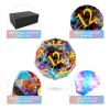 LUCKY-M Rainbow Gemstone Dice DND Dungeons and Dragons Dice Set Handmade RPG Dice D&D Accessories Gift Natural Stone Dice (Rainbow Mirror Crack) view 4