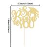 1Pc So Proud of You Cake Topper with Gold Glitter Diploma Graduation Cap Cake Pick Congrats Class of 2026 Cake Decorations for 2026 Theme High School Boys Girls Graduate Party Supplies Gold view 2
