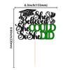 1Pc She Believed She Could So She Did Cake Topper with Glitter Grad Cap Cake Pick Class of 2026 Senior Graduation Cake Decoration for 2026 Grad Theme Party Decorations Supplies Green view 2
