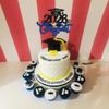 1Pc Congrats 2026 Cake Topper Blue Glitter Diploma Graduation Cap Cake Pick Congrats Class of 2026 Cake Decorations for 2026 Grad Theme High School Boys Girls Graduate Party Supplies view 4