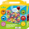 Sesame Street Learning Shapes and Numbers with Dough | 6 1-oz Cans of Sesame Street Dough &10 Shapes Molds | 10 Number Molds Gift for Kids | Fun & Educational view 1