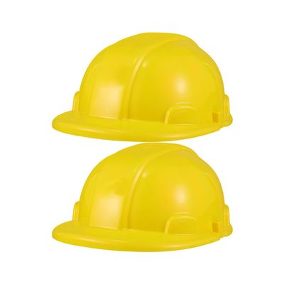 2pcs Engineering Safety Helmet Toys Boys Children Construction Birthday Party Supplies Hard Construction Hats Kids Party Hats Hardhat Plastic Yellow