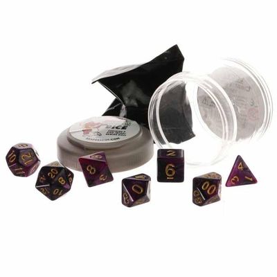 Reaper Miniatures REM19054 Pizza Dungeon Dual Dice Purple & Black