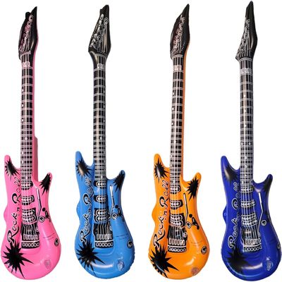 Rock Inflatable Mini Guitars (23 Inches) Vinyl. Perfect Party Favor, DJ Dance 80s Rocker (4)