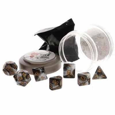 Reaper Miniatures REM19051 Pizza Dungeon Dual Dice White & Black