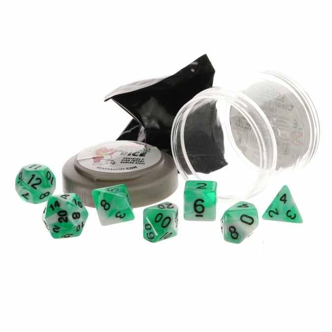 Reaper Miniatures REM19062 Pizza Dungeon Dual Dice Teal & White