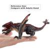 8" Dragon Toy Figure, Realistic Plastic Ancient Mythological Fire Creature Model Decoration Collector Figurine for Kids, Adults view 4
