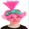 Fun Costumes Trolls Poppy Costume Makeup Accessory Kit for Kids, Girl's Pink Cosmetic Palette for Halloween Cosplay Party Standard view 1