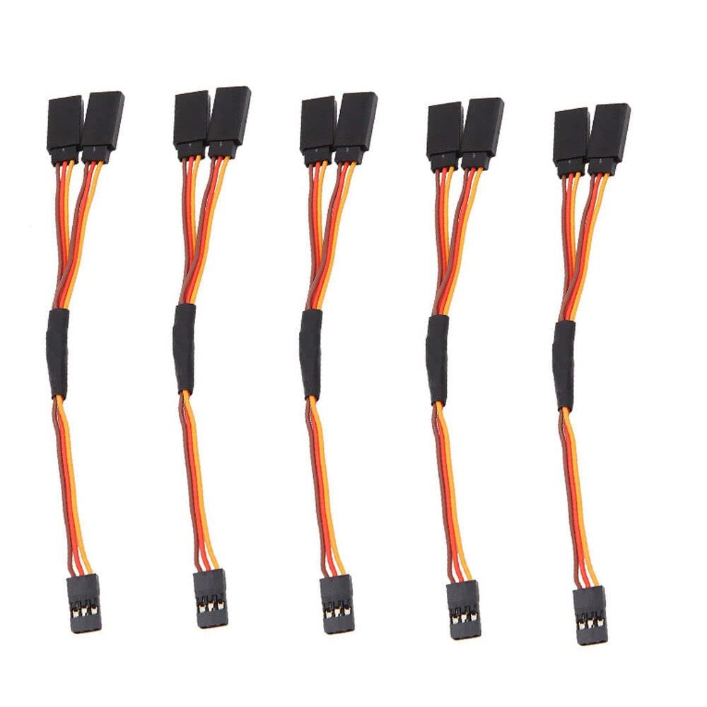 5Pcs 150mm Y Type Extended Line Extension Cable for Futaba Jr Y Harness Servo Extension Professional Processed
