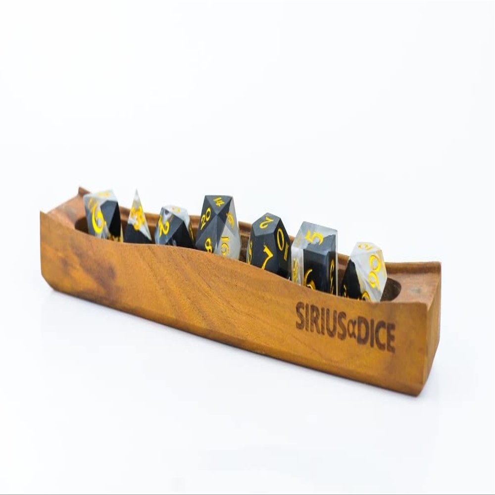 Sirius Dice SDZ002001 Arctic Grove Limited Edition Dice Set Pearlescent White Walnut - Set of 7