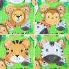 162Pcs Jungle Party Supplies- Include Animal Shape Plates, Jungle Tablecloth, Safari Flag, Napkins, Cups, Cutlery, Safari Theme Party Supplies for Kids Birthday Baby Shower Wild One, Serves 20 Guests view 4