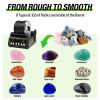 C1 Pro Brushless Rock Tumbler Kit - Professional Large 2.5LB Capacity, Up to 3X More Durable, Ultra Long Working Life Rotary Polisher with Full Accessories & Memory Function, Ideal for Adults view 3