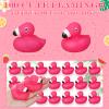 Honoson 50 Pcs Flamingo Rubber Duckies Bulk Pink Flamingos Party Favors Bath Toy Pool Floating Squeak Rubber Ducks for Birthday Party Decoration Baby Shower Cake Decoration Classroom Prizes view 3