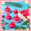 Honoson 50 Pcs Flamingo Rubber Duckies Bulk Pink Flamingos Party Favors Bath Toy Pool Floating Squeak Rubber Ducks for Birthday Party Decoration Baby Shower Cake Decoration Classroom Prizes view 4