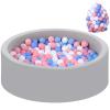Wilwolfer Foam Ball Pit for Toddlers with 100 Balls, Large Baby Ball Pit for Babies with Soft Memory Sponge, Indoor Outdoor Baby Playpen, Kids Play Ball Pool, Gift Toys for Infants Boys and Girls view 1