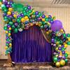 105 PCS Mardi Gras Balloons Party Decoration Green Purple Yellow Balloon Arch for Mardi Gras Birthday Baby Shower Masquerade New Orleans Party Decoration view 1