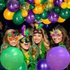 105 PCS Mardi Gras Balloons Party Decoration Green Purple Yellow Balloon Arch for Mardi Gras Birthday Baby Shower Masquerade New Orleans Party Decoration view 4