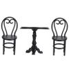 GANAZONO 3pcs Dollhouse Table and Chairs Wood Dining Table Wooden Toys Mini Fridge Toy Miniature Dining Christmas Room Toys Fairy Garden Chair Furniture view 1