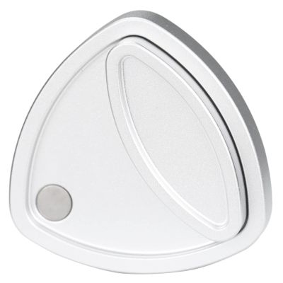 FREELOVE Pivot Magnetic Fidget Slider, Metal Worry Coin Haptic Clicker for Adults, Triangle Rotation Kinetic Toy Mechanical Sound EDC, Autism Sensory ADHD Anxiety Focus Meditation (Aluminum Silver)