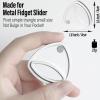 FREELOVE Pivot Magnetic Fidget Slider, Metal Worry Coin Haptic Clicker for Adults, Triangle Rotation Kinetic Toy Mechanical Sound EDC, Autism Sensory ADHD Anxiety Focus Meditation (Aluminum Silver) view 2