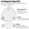 FREELOVE Pivot Magnetic Fidget Slider, Metal Worry Coin Haptic Clicker for Adults, Triangle Rotation Kinetic Toy Mechanical Sound EDC, Autism Sensory ADHD Anxiety Focus Meditation (Aluminum Silver) view 3