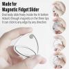 FREELOVE Pivot Magnetic Fidget Slider, Metal Worry Coin Haptic Clicker for Adults, Triangle Rotation Kinetic Toy Mechanical Sound EDC, Autism Sensory ADHD Anxiety Focus Meditation (Aluminum Silver) view 4