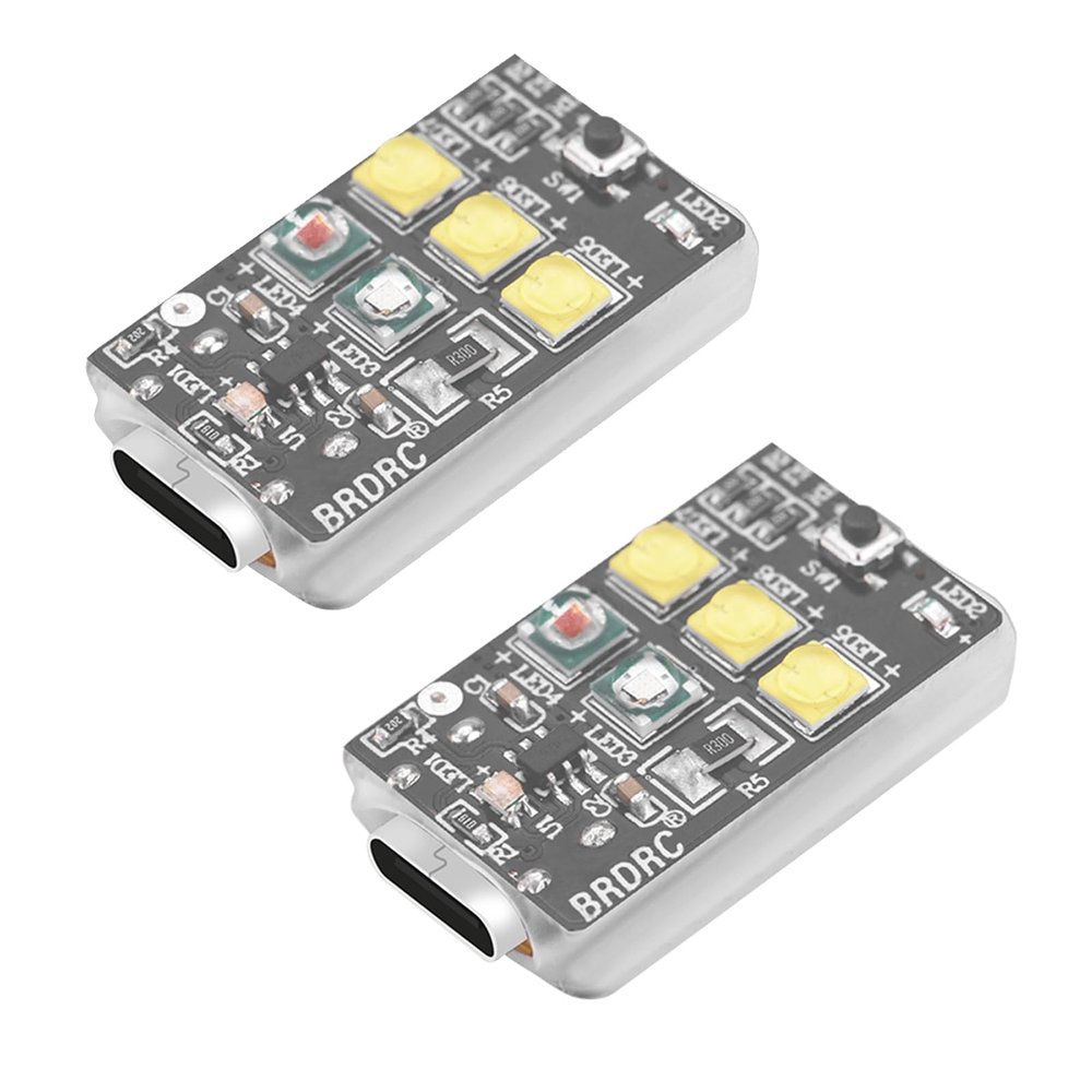 HeiyRC 2PCS Drone Strobe Night Light, FAA Flight Anti Collision Rechargeable LED Lighting Lamp for DJI Air 3S, Mavic 3, Mini 4 Pro, Air 2S, Mini 2, Avata 2 Neo