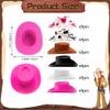 30PCS Plastic Mini Western Cowboy Cowgirl Hat Cute Miniature Hat for Party Accessories Toy Doll Dress Up Play House Games view 2