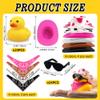 24 Sets Disco Cowboy Rubber Ducks with Scarf Hat and Sunglasses Mini Bath Duck Toys for Birthday Swimming Party Gift Favor Decorations view 2