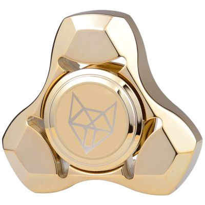 FREELOVE Metal Fidget Spinner for Adults, Stainless Steel Heavy Spinning Toys, Small Mini Fox Hand Gyro, Bearing Premium Long High Spin Fidget Block, Gold