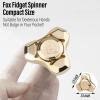 FREELOVE Metal Fidget Spinner for Adults, Stainless Steel Heavy Spinning Toys, Small Mini Fox Hand Gyro, Bearing Premium Long High Spin Fidget Block, Gold view 2