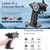 HTLNUZD 4H-TX 4CH 2.4GHz RC Radio System Transmitter with 4CH Controller Remote Control Receiver for RC Car, Boat, Tanks view 2