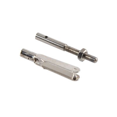 ZHIPAIJI RC Airplane Part, 10 PCS M2/M3 Metal Collet Clevis Chuck Pull Rod Connector Coupler Screw Spare Part for RC fix Wing Airplane Plane Model Accessories (Color : M3)