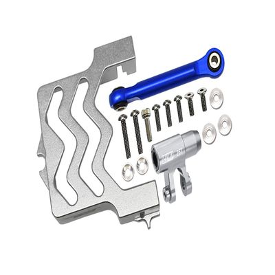 GPM Upgrades Aluminum 6061-T6 Servo Mount + Tie Rod + 25T Servo Horn Set for 1/6 4WD XRT 8S78086-4/1/5 XMaxx 6S Monster Truck77076-4 1/5 XMaxx 8S Monster Truck77086-4 RC Car (Silver)