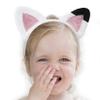 Creatoy Cat Ears Headband Kids dollhouse plush toys Glitter Headbands Toddler Kitty Hairband Doll house Party Supplies Halloween Dress Up Favors view 1