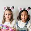 Creatoy Cat Ears Headband Kids dollhouse plush toys Glitter Headbands Toddler Kitty Hairband Doll house Party Supplies Halloween Dress Up Favors view 2