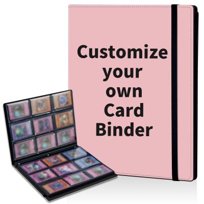 BWEGRHE Custom 9 Pocket Card Binder, White, 40 Pages, 720 Card Slots, Polypropylene Material
