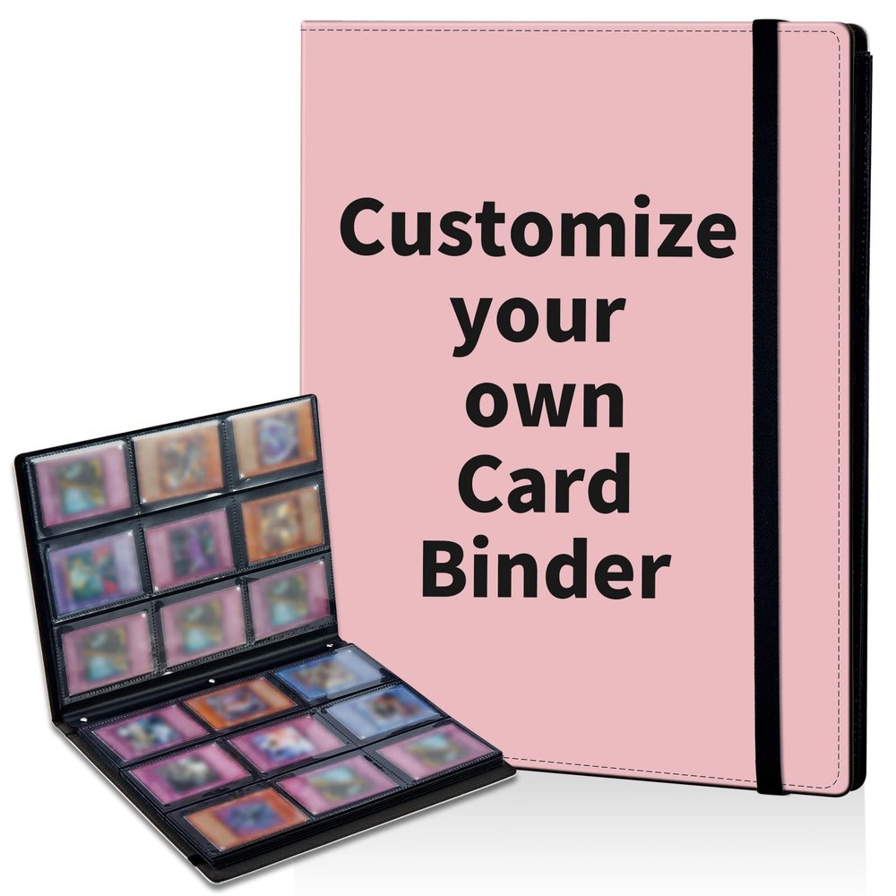 BWEGRHE Custom 9 Pocket Card Binder, White, 40 Pages, 720 Card Slots, Polypropylene Material
