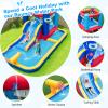 BOUNTECH Inflatable Water Slide, Kids Water Park Jump Bouncy Castle with Slide, Splash Pool, Water Slides Inflatables for Kids, Blow up Backyard Party Outdoor Water Slide Bounce House with Blower view 3