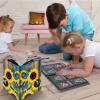 Trading Card Binder 4 Pocket 320 Cards,Card Holder Book with Elastic Band Fit Most Standard Size Cards,Card Collection Binder Case for Baseball Football Basketball Cards Pokemon & MTG,Wooden Butterfly Sunflower view 3